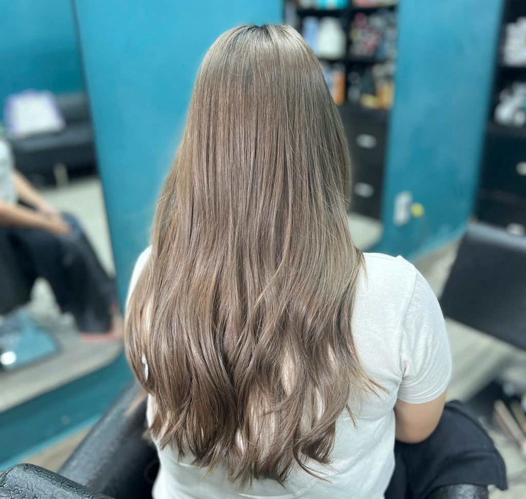 Quy trình nhuộm tóc nâu trà sữa